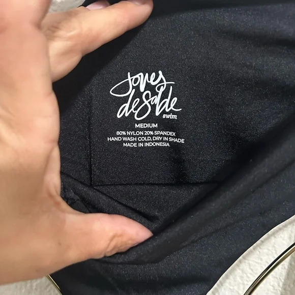 🆕 2pc REVOLVE X JOUES DE SABLE Emmy Cut-Out Bikini Top & Bottom in Noir - Picture 5 of 12